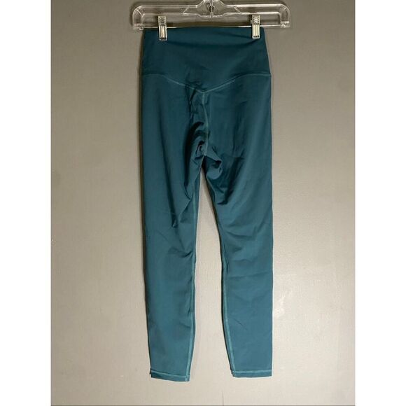 Esoft Green Blue Lycra High Waisted Leggings Size XS NWOT - Picture 4 of 6